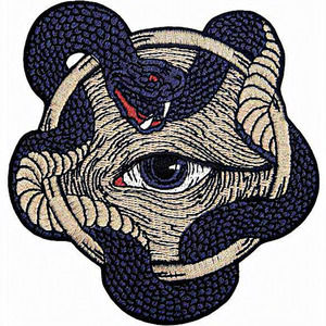 All Seeing Eye with Snake‎ Boa Embroidered Applique Iron On Patch